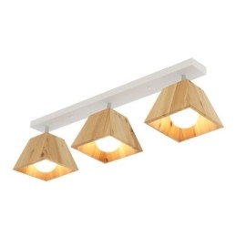 Faretto da soffitto girevole in legno nordico a 4 prismi
