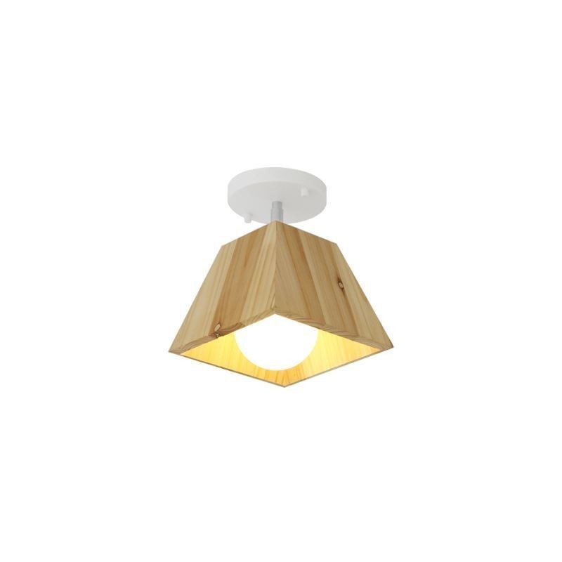 Faretto da soffitto girevole in legno nordico a 4 prismi