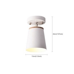 Faretto da soffitto nordico in metallo e legno, 1 luce, E27/E26