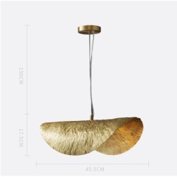 Lampada a sospensione classica in ottone, 1 luce, E26/E27, catena regolabile