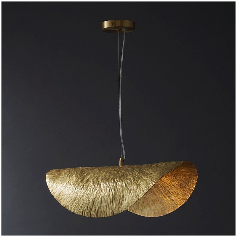Lampada a sospensione classica in ottone, 1 luce, E26/E27, catena regolabile
