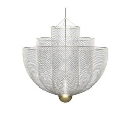 Lampada a sospensione Nordic Grid moderna 1 luce E12/E14 max 40W