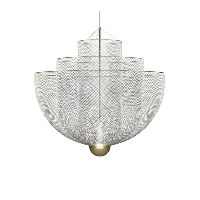 Lampada a sospensione Nordic Grid moderna 1 luce E12/E14 max 40W