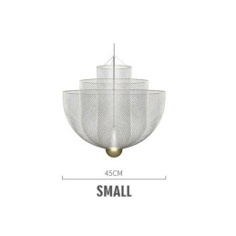 Lampada a sospensione Nordic Grid moderna 1 luce E12/E14 max 40W