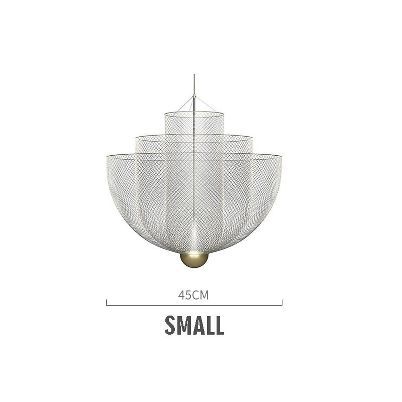Lampada a sospensione Nordic Grid moderna 1 luce E12/E14 max 40W
