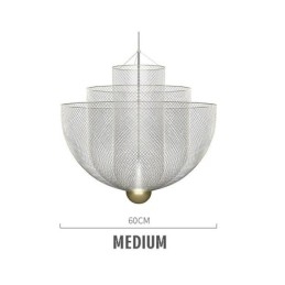 Lampada a sospensione Nordic Grid moderna 1 luce E12/E14 max 40W