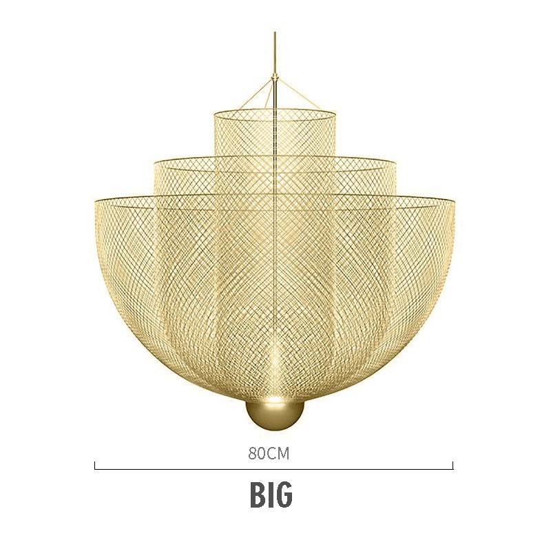 Lampada a sospensione Nordic Grid moderna 1 luce E12/E14 max 40W