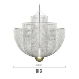 Lampada a sospensione Nordic Grid moderna 1 luce E12/E14 max 40W