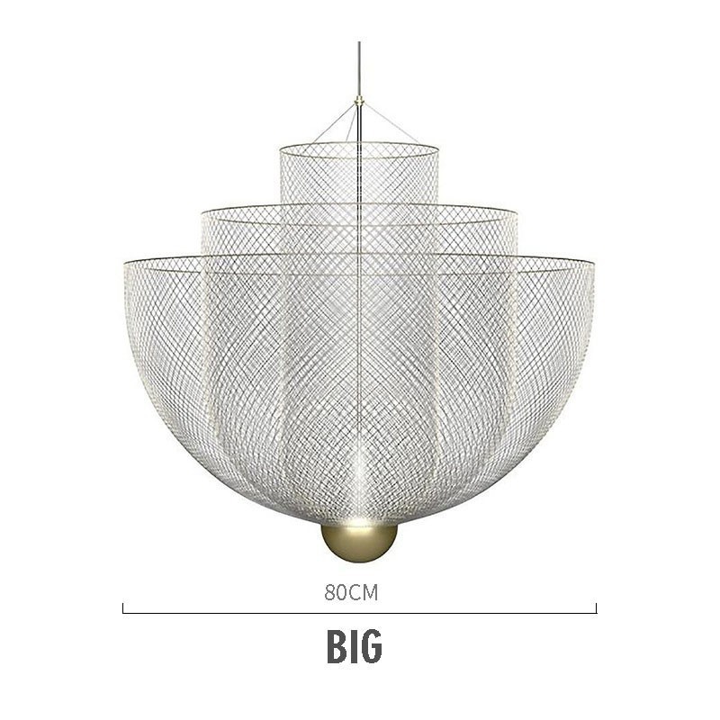 Lampada a sospensione Nordic Grid moderna 1 luce E12/E14 max 40W