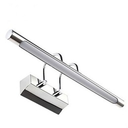 Applique da bagno a specchio in acciaio inox e acrilico LED bianco freddo/caldo 57x13,5x15 cm