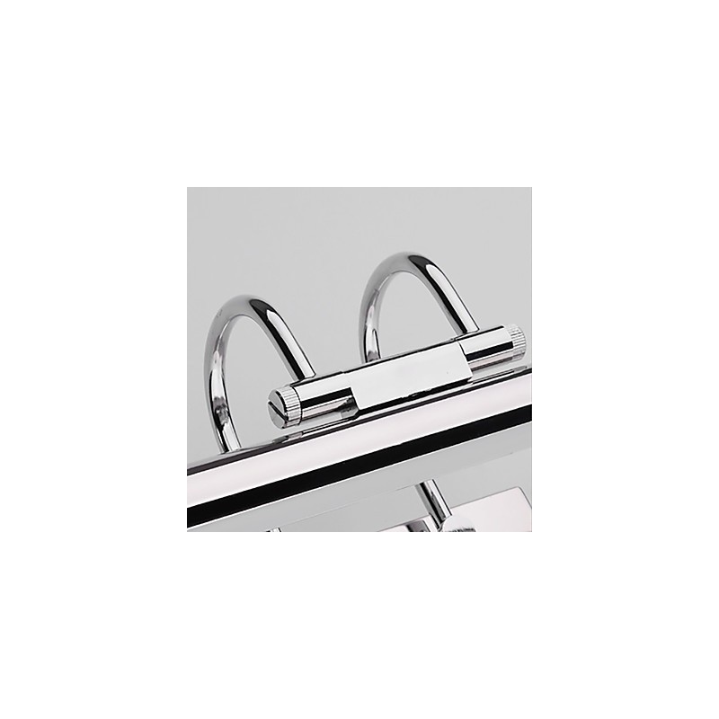 Applique da bagno a specchio in acciaio inox e acrilico LED bianco freddo/caldo 57x13,5x15 cm