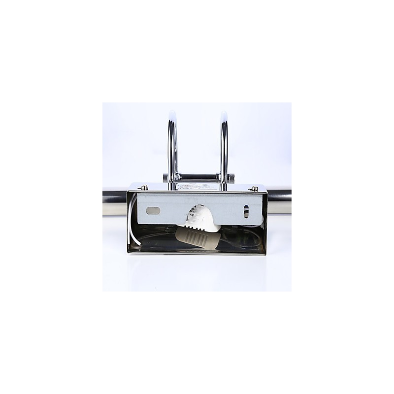 Applique da bagno a specchio in acciaio inox e acrilico LED bianco freddo/caldo 57x13,5x15 cm
