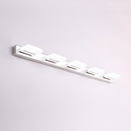 Applique da bagno LED moderna contemporanea in metallo e acrilico 95 cm