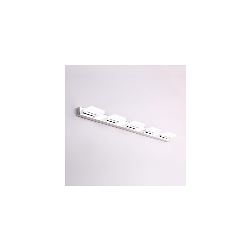 Applique da bagno LED moderna contemporanea in metallo e acrilico 95 cm