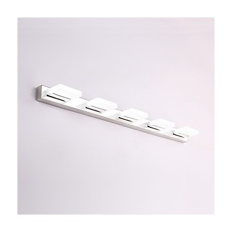 Applique da bagno LED moderna contemporanea in metallo e acrilico 95 cm