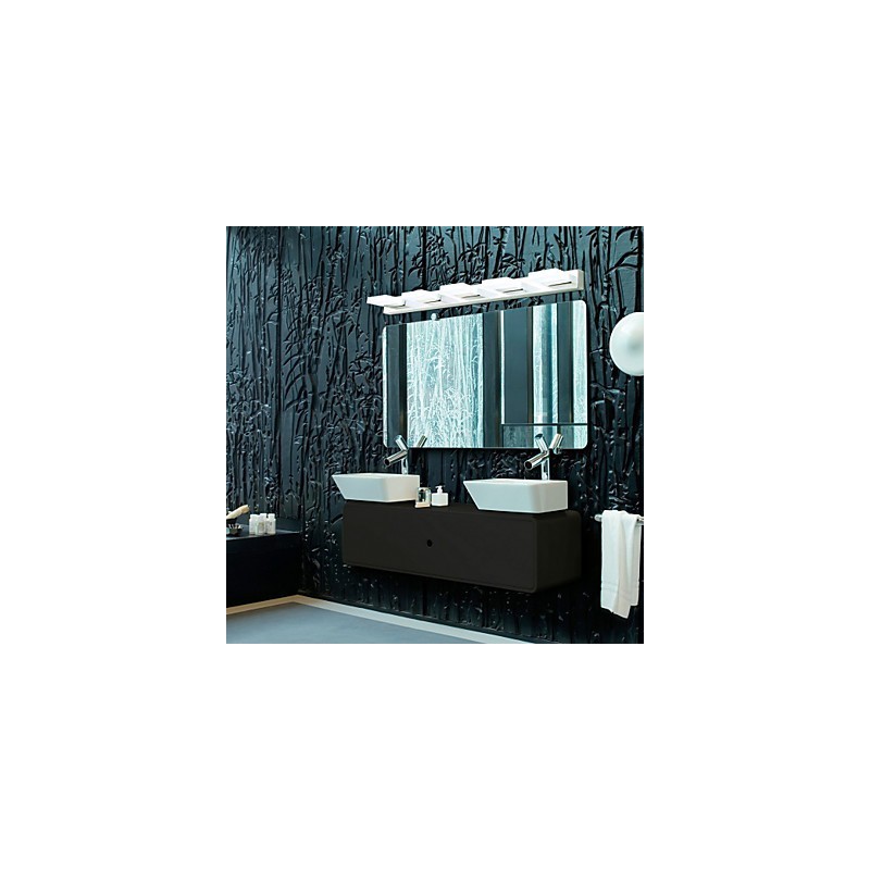 Applique da bagno LED moderna contemporanea in metallo e acrilico 95 cm