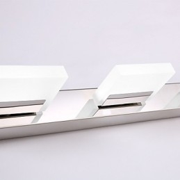 Applique da bagno LED moderna contemporanea in metallo e acrilico 95 cm