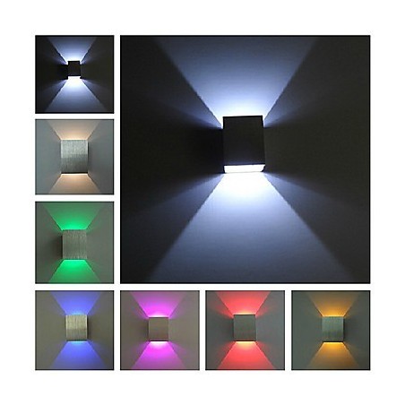 Applique da parete moderna galvanosteggiata, colori assortiti, LED integrato