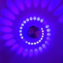 Applique da parete LED moderna in metallo argento