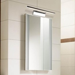 Illuminazione bagno LED moderna in metallo galvanosteggiato 40 cm