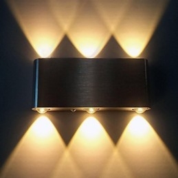 Applique da parete LED moderna contemporanea in metallo argento spazzolato