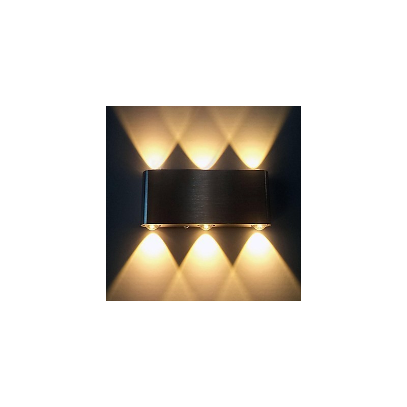 Applique da parete LED moderna contemporanea in metallo argento spazzolato
