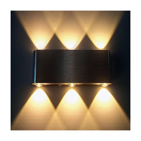 Applique da parete LED moderna contemporanea in metallo argento spazzolato