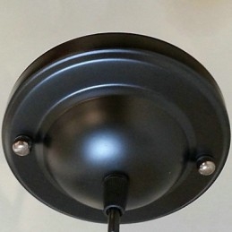 Applique da parete classica in metallo nero e vetro trasparente