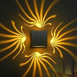 Applique da parete LED in metallo moderna contemporanea galvanosteggiata