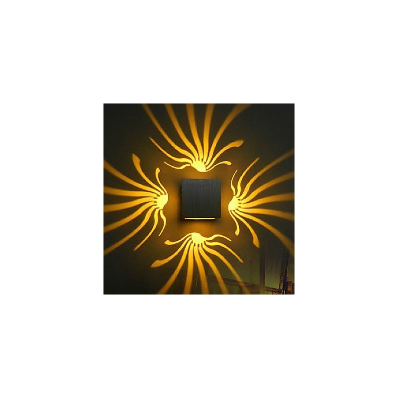 Applique da parete LED in metallo moderna contemporanea galvanosteggiata