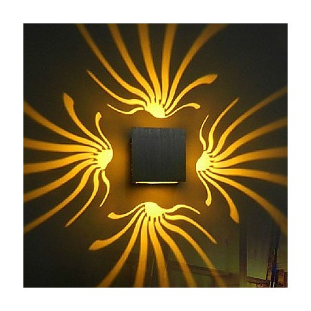 Applique da parete LED in metallo moderna contemporanea galvanosteggiata