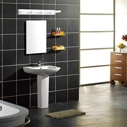 Applique da bagno moderna contemporanea in metallo e acrilico, 4 LED, 75 cm