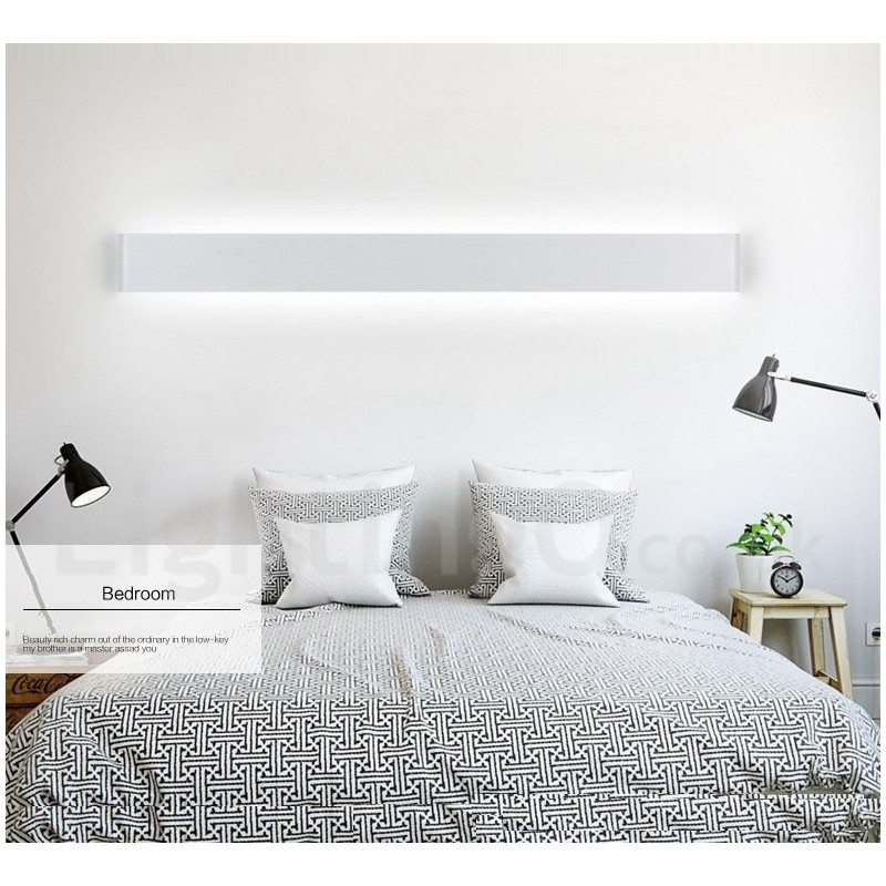 Applique da parete LED moderna in metallo IP44 per bagno, camera da letto e soggiorno