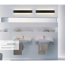 Applique da parete LED moderna in metallo IP44 per bagno, camera da letto e soggiorno