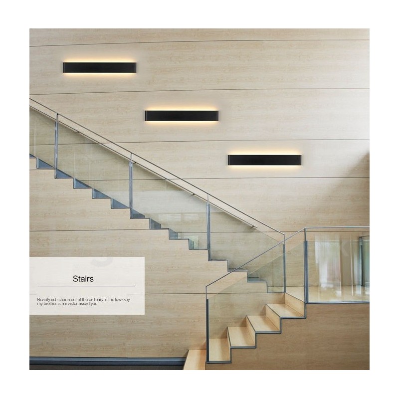 Applique da parete LED moderna in metallo IP44 per bagno, camera da letto e soggiorno