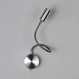 Applique da parete a braccio oscillante LED integrato argento 21x11x9 cm