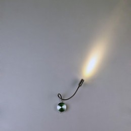 Applique da parete a braccio oscillante LED integrato argento 21x11x9 cm