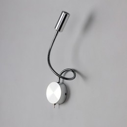 Applique da parete a braccio oscillante LED integrato argento 21x11x9 cm