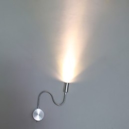 Applique da parete a braccio oscillante LED integrato argento 21x11x9 cm