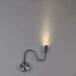Applique da parete a braccio oscillante LED integrato argento 21x11x9 cm