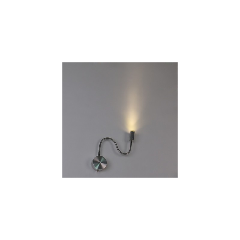 Applique da parete a braccio oscillante LED integrato argento 21x11x9 cm
