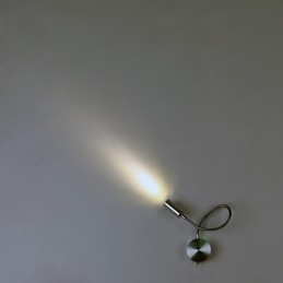 Applique da parete a braccio oscillante LED integrato argento 21x11x9 cm