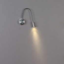 Applique da parete a braccio oscillante LED integrato argento 21x11x9 cm
