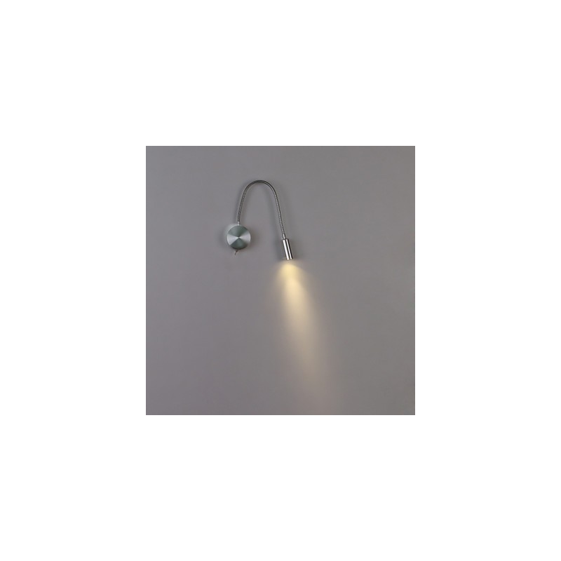 Applique da parete a braccio oscillante LED integrato argento 21x11x9 cm