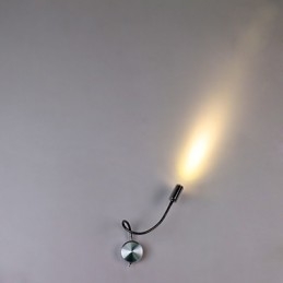 Applique da parete a braccio oscillante LED integrato argento 21x11x9 cm