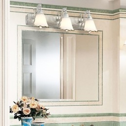 Applique da parete da bagno rustica Lodge in metallo, 3 luci E12/E14