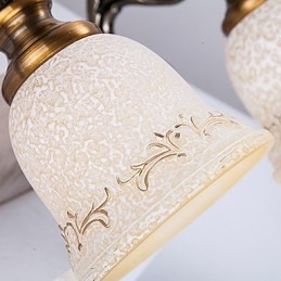 Applique da parete per bagno moderna in metallo e vetro beige