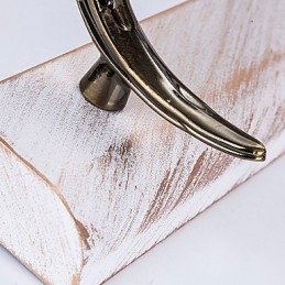 Applique da parete per bagno moderna in metallo e vetro beige