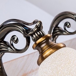 Applique da parete per bagno moderna in metallo e vetro beige