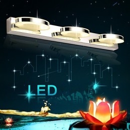 Applique da bagno LED moderna in metallo bianco 57 cm